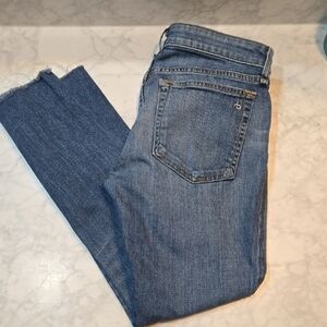 rag & bone Cropped Ankle Jeans in Medium Blue